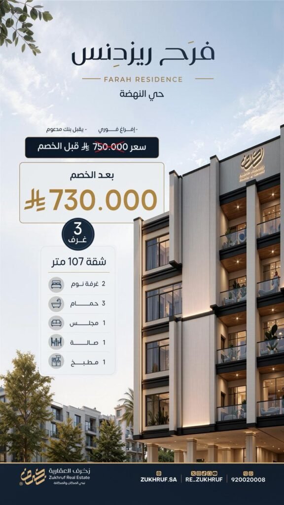 نموذج 5 غرف – فرح ريزيدنس 109